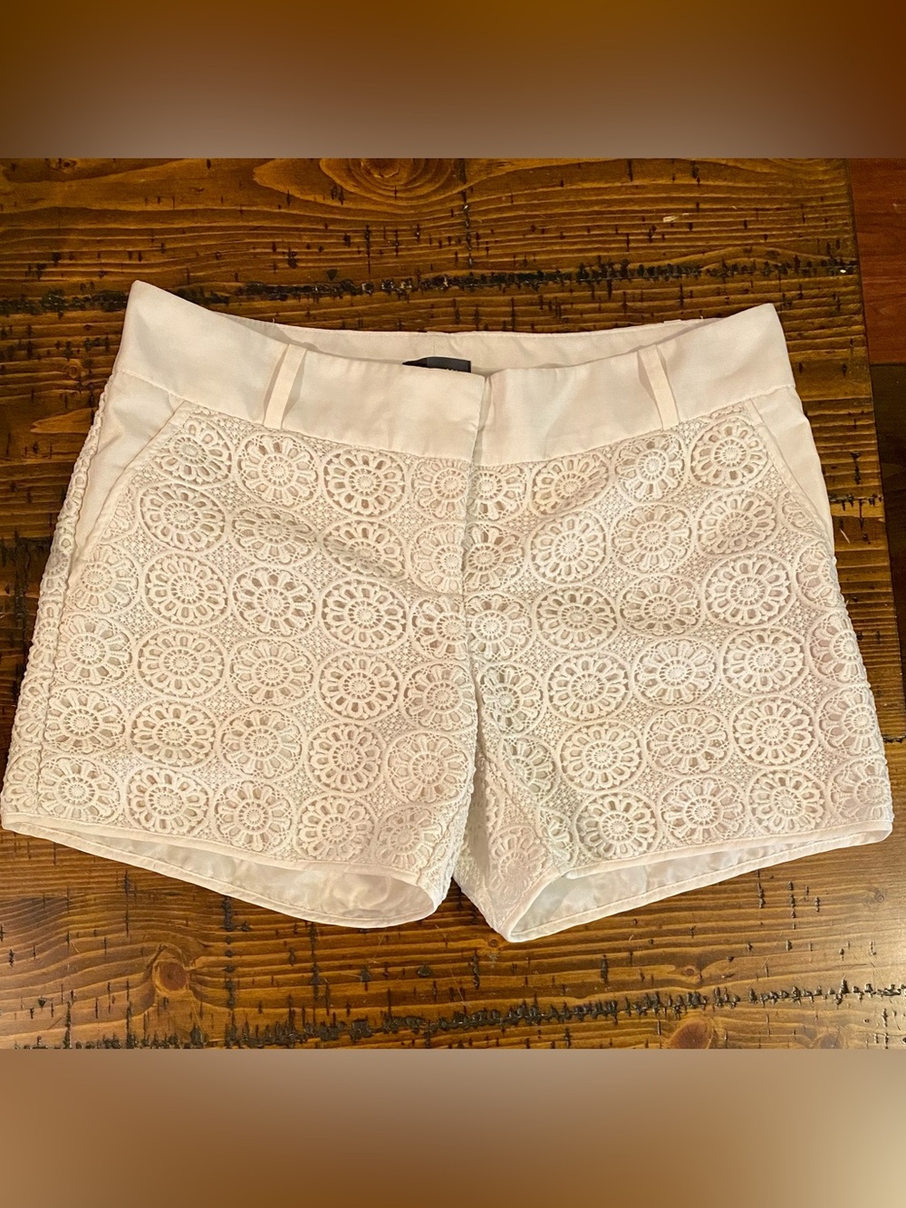 The Limited White Lace Overlay Shorts